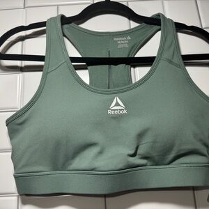 Reebok Green Sports Bra with Racerback Design